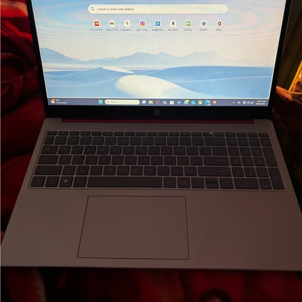 HP Gray Laptop with Black Keyboard
